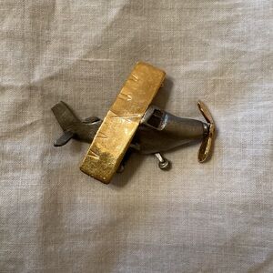 Ultra Craft Two Toned Gold and Silver Airplane Brooch Vintage